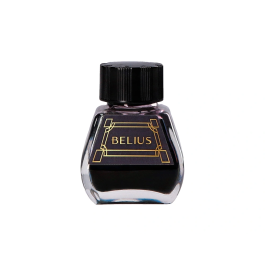 Belius Origen 1995 Pluma Estilográfica y Tinta Negra, Aluminio Cepillado Negro, Sistema Embolo, Grosor M, Caja Regalo