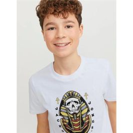 Camiseta de Manga Corta Infantil Jack & Jones Jorheavens Crew Neck Blanco