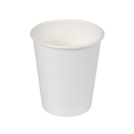 Inde Set de 25 Vasos Blancos de Cartón 200cc 7,2 x 7,2 x 20,4 cm (24 Unidades)