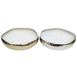 Vela Moderno DKD Home Decor Dorado Plateado 12 x 3.5 x 12 cm (4 Unidades) Precio: 40.99447088. SKU: B12PR55TDS