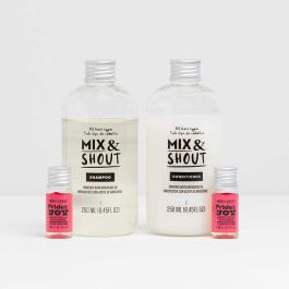Mix & Shout RUTINA PROTECTOR LOTE 4 pz Set Peluquería Champú y Acondicionador con Retinol Natural para Cabello Seco Dañado, Mejora Calidad y Brillo, Incluye Boosters Pride & Joy