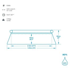 Bestway Piscina Hinchable Adulto Aro 305x66 cm Jardin 57456