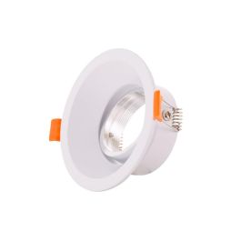 Aro Foco Downlight Empotrable Circular GU10/GU5.3 LED Luz Indirecta Antideslumbrante Ø99mm Blanco
