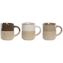 Taza Urban DKD Home Decor Beige Verde Oscuro 7 x 8.2 x 10 cm (12 Unidades) Precio: 41.89000035. SKU: B1KNKF82F3
