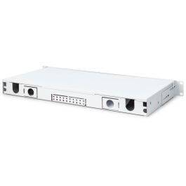 DIGITUS LWL Spleißbox 1HE Caja Empalme Fibra Óptica 12x LC DX OS2 Gris 483mm