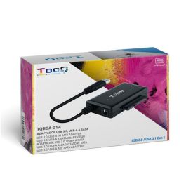Tooq TQHDA-01A Adaptador USB 3.1 Gen1 a SATA para Discos Duros 2.5" 3.5" con Alimentación 12V para HDD hasta 4TB