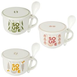 Taza Sopa 550 Ml Con T Y Cuchara Home Deco Factory