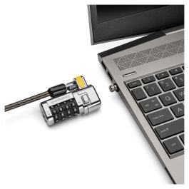 Kensington Candado Universal ClickSafe 3-en-1 para Portátiles, Cable 1.8m, Cerradura de Combinación, Acero al Carbono, Negro