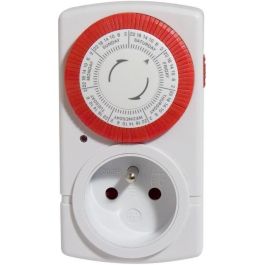 Chacon Programador Semanal Mecánico de Ahorro Energía. Temporizador de 15 Min por Ciclo, hasta 42 Semanales y 3500W Max.