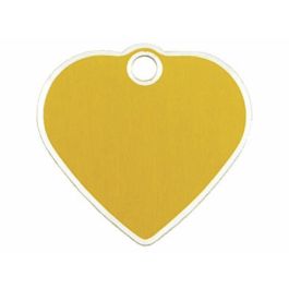 Placa identificativa para collar Imarc Dorado Corazón Aluminio