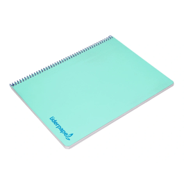 Liderpapel Cuaderno Espiral A4 Wonder Tapa Plástico 80 Hojas 90gr Cuadro 4mm Margen Verde Pastel