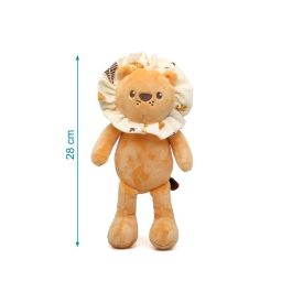 KioKids Peluche León Naranja, Suave y Blandito de Poliéster de Alta Calidad, Ligero, Compañero Ideal para Bebés +0 meses