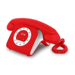 TELÉFONO SOBREMESA SPC RETRO ELEGANCE MINI 3609R - INDICADOR DE LLAMADA LED - RELLAMADA - AURICULAR PUEDE USARSE CON SMARTPHONES MÓVILES - ROJO TELÉFONO SOBREMESA SPC RETRO ELEGANCE MINI 3609R - INDICADOR DE LLAMADA LED - RELLAMADA - AURICULAR PUEDE USARSE CON SMARTPHONES MÓVILES - ROJO
