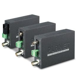 Planet VF-101G-T + VF-101G-R Kit de Transmisión de Video 4-en-1 sobre Fibra Gigabit para vigilancia analógica a larga distancia