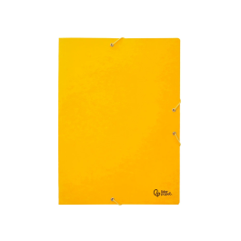 Liderpapel Carpeta Gomas Tres Solapas Cartón Simil Prespan Folio Color Amarillo