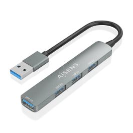 AISENS - HUB USB 3.0 ALUMINIO, 1XUSB3.0 A/H+3XUSB2.0 A/H, GRIS, 10CM Precio: 3.88999996. SKU: B1J9TJLTPD