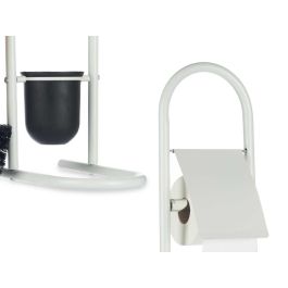 Portarrollos Escobilla Metal y Bambú Blanco Berilo 40x10.5x16 cm (4 Unidades) Portarrollos Escobilla Metal y Bambú Blanco Berilo 40x10.5x16 cm (4 Unidades)
