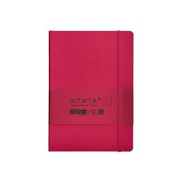 Cuaderno Con Gomilla Antartik Notes Tapa Blanda A5 Hojas Puntos Burdeos 80 Hojas 80 gr Fsc