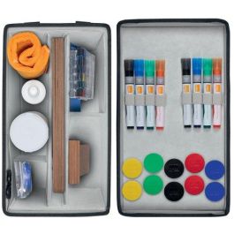 Kit De Accesorios Nobo Para Pizarras ( Incluye:10 Rotuladores Para Pizarra, 10 Imanes Surtidos De 38 Mm Para Pizarra, Cuadrados Magnéticos Surtidos Para Escribir, 10 M De Cinta Cuadriculada Autoadhesiva Negra De 3 Mm, Paquete De 100 Toallitas Limpiadoras, Precio: 145.50000014. SKU: B14G53AE6T