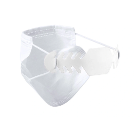 Blanca Ajustador Salvaorejas Mascarilla Silicona Flexible 3 Posiciones Ajuste Color Blanco 19,4x1,8 cm