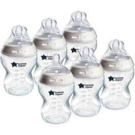 TOMMEE TIPPEE Biberones Closer to Nature, tetina que imita el pecho materno con válvula anticólicos, 260 ml, paquete de 6, pastel Precio: 44.8900001. SKU: B16PFAKR5R