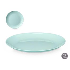 Plato Llano Redondo Opal Verde 24Cm Vivalto (24 Unidades) Precio: 42.69000032. SKU: B1K3WHFQE4