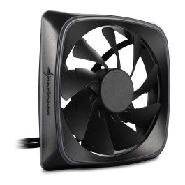 SHARKOON Ventilador RGB SHARK Lights 12 cm Negro con Iluminación LED Multicapa y Funcionamiento Silencioso