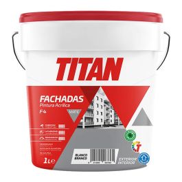 Titan Pintura acrílica blanco mate para fachadas f-4 125670001, 1 l, interior/exterior, transpirable, impermeable Precio: 12.68999963. SKU: S7913244