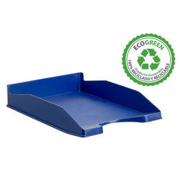 Archivo 2000 Bandeja Apilable 3 Posiciones Fondo Liso Formato Din A4 Y Folio 345x255x60 mm Azul