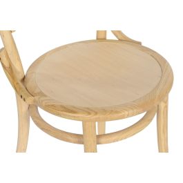 DKD Home Decor Silla Horeca Natural 41 x 84.5 x 41 cm Olmo Ratan (2 Unidades) Estilo Vintage Cottage