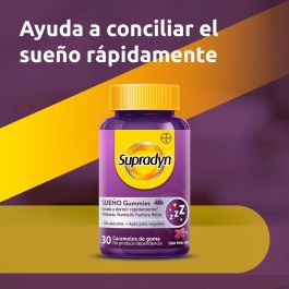 Supradyn Sueño Gummies Melatonina 1mg Vitamina B6 Melisa Pasiflora 30 Unidades