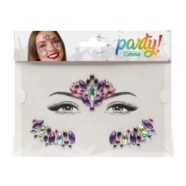Joya Facial Adhesiva Multicolor Con Motivos De Hojas Y Piedras Joya Facial Adhesiva Multicolor Con Motivos De Hojas Y Piedras