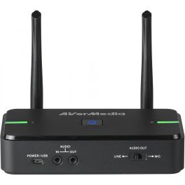 AVerMedia AW315-S Micrófono inalámbrico de mano para profesor, RF, alcance 20m, batería, 100-8000 Hz