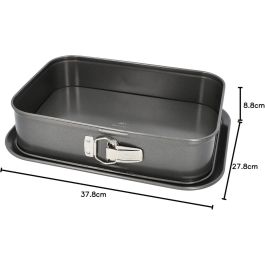 Birkmann BIR4026883881716 Molde rectangular para hornear con base desmontable, Acero al carbono Antiadherente 34 x 23,5 x 8 cm