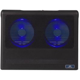 RIVACASE 5557 Base Refrigeradora para Portátil 17.3" con 2 Ventiladores, Gris