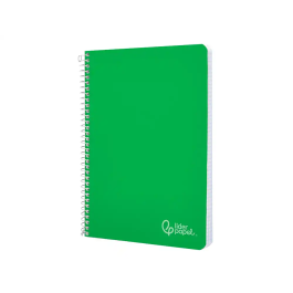 Liderpapel Cuaderno Espiral A4 Witty Tapa Dura 80 Hojas 90gr Pauta 3,5mm con Margen Color Verde