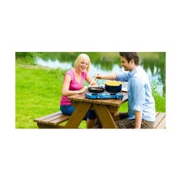 CAMPINGAZ Base Camp - Cocina de Camping de Gas con 2 Zonas, 1.4 kg, Color Azul