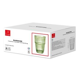 Caja 6 Vasos Altos Vidrio Barshine Bormioli Rocco 38 cL Caja 6 Vasos Altos Vidrio Barshine Bormioli Rocco 38 cL
