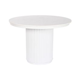 Mesa Comedor Moderno DKD Home Decor Blanco Blanco 110 x 76 x 110 cm