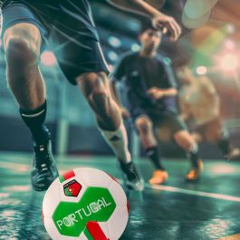 Balón de Fútbol Aktive Portugal Talla 5 22 x 22 x 22 cm 12 Unidades