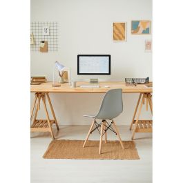 Lámpara de escritorio, e27 máx 40 W, ø 12 x 17 x 45 cm madera/blanca. Lámpara de escritorio, e27 máx 40 W, ø 12 x 17 x 45 cm madera/blanca.