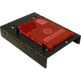 Inter-Tech 88885232 Adaptador de Montaje 2x 2.5" a 3.5" Negro, Panel Frontal de Acero