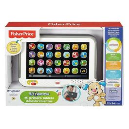 Fisher-Price Cdg61 Mi Primera Tableta Descubrimientos con Tecnología Inteligente, 3 niveles de juego, 28 botones, español +12 meses