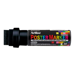 Artline Rotulador EPP-30 Poster Marker Punta Rectangular 30 mm Negro para Carteleria