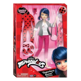 Bandai Miraculous Ladybug Muñeca de Moda 26 cm con Dos Conjuntos