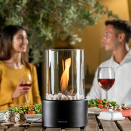 Innovagoods Chimenea de mesa de bioetanol decorativa v0103774, diseño moderno, base de hierro, sin humo, Ø16x26.5cm Innovagoods Chimenea de mesa de bioetanol decorativa v0103774, diseño moderno, base de hierro, sin humo, Ø16x26.5cm