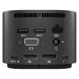 HP Docking Station Thunderbolt 3 USB-C para Portátiles, Dual 4K, RJ45 Ethernet, USB 3.0, VGA, DP, Carga