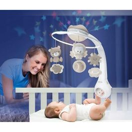 Infantino INF0773554049152 Móvil musical y proyector Dulce Noche 3 en 1 Gris