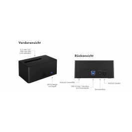Dockingtation für 1x 2.5"/3.5" SATA I/II/III USB 3.2 ICY BOX Black