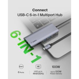 Hub USB Belkin AVC008BTSGY Plateado